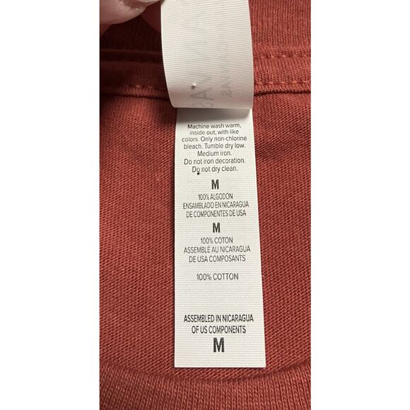 Womens Short Sleeve Tee T-Shirt with HTV Vinyl Gold Pumpkin Brick Red Med NWOT - Picture 5 of 9